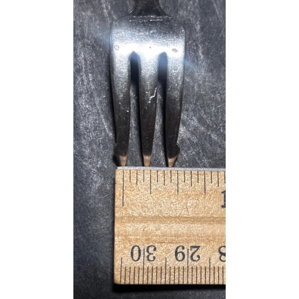 Wm Rogers Lady Doris Silver Plate Pickle Olive Fork Ornate Floral Vintage1930s